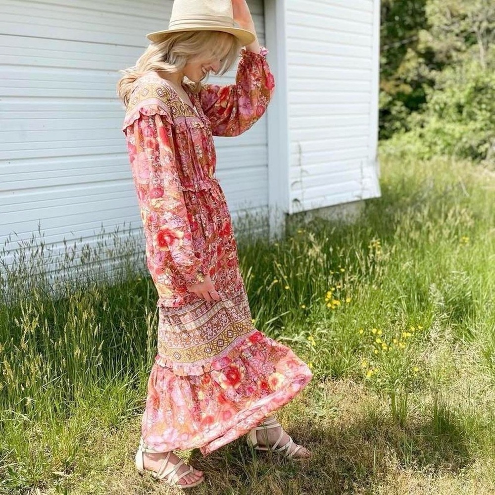 Judith March Boho Floral Maxi Dress